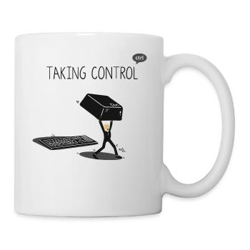Geek PC monstre drôle cadeau de Noël Nerd - Mug blanc - blanc - Droite