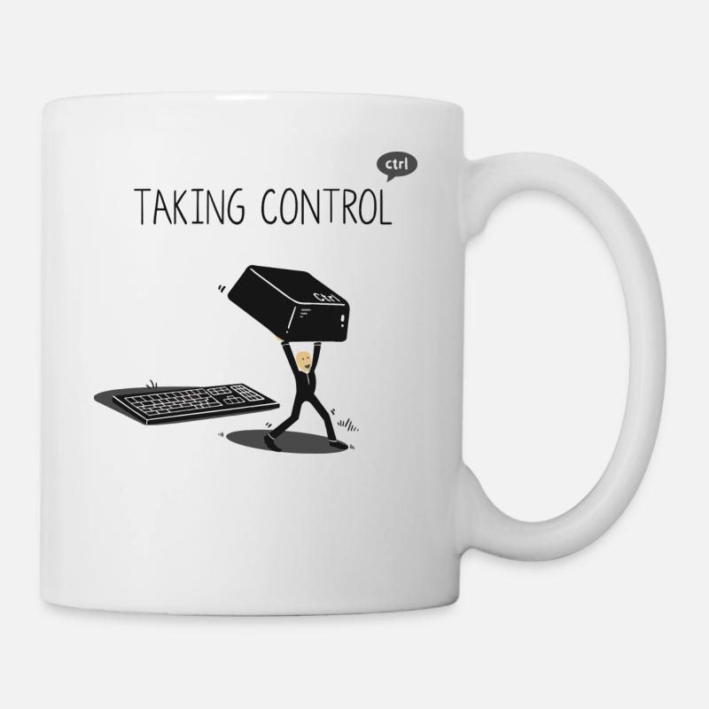 Geek PC Freak lustig Geschenk Weihnachten Nerd - Tasse - Weiß
