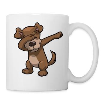 chien tamponnant enfant drôle de cadeau d'anniversaire - Mug blanc - blanc - Droite