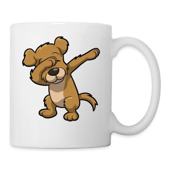 chien tamponnant enfant drôle de cadeau d'anniversaire - Mug blanc - blanc - Droite