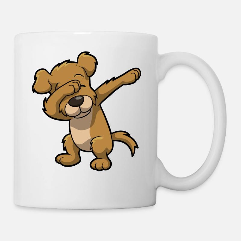 Dabbing Hund lustig Geschenk Kind Geburtstag - Tasse - Weiß