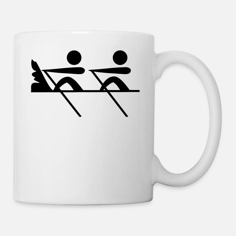Aviron - Aviron - Bateau avec rames - le sport - Mug blanc - blanc