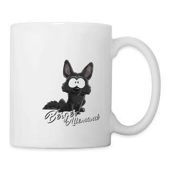 Je Suis Berger Allemand - noir - blancFR - Mug blanc - blanc - Droite
