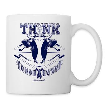 Pas ta mère, pas votre lait (bleu) - Mug blanc - blanc - Droite