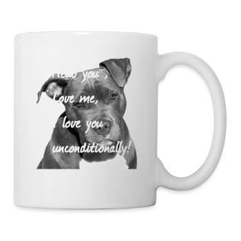 American Staffordshire, Hundegesicht ,Hundekopf, - Tasse - Weiß - Rechts