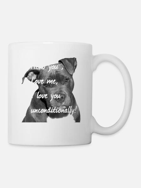 American Staffordshire, Hundegesicht ,Hundekopf, - Tasse - Weiß