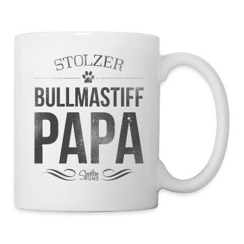 Stolzer Bullmastiff Papa - Tasse - Weiß - Rechts