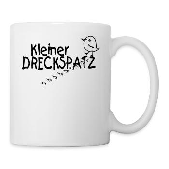 kleiner Dreckspatz Vogel - Tasse - Weiß - Rechts