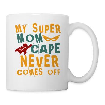 Mutter Supermom Superheldin Muttertag Geschenk - Tasse - Weiß - Rechts