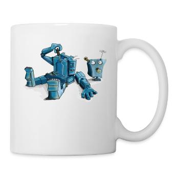 Roboter - Tasse - Weiß - Rechts