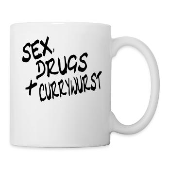 Sex, Drugs + Currywurst - Tasse - Weiß - Rechts