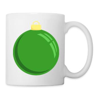 Weihnachtskugel Grün - Tasse - Weiß - Rechts