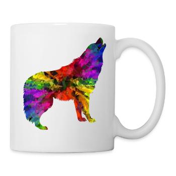 Wolf rainbow - Mug - white - Right