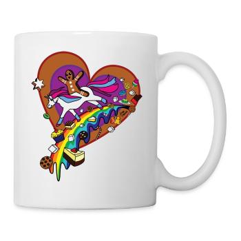 Sugar unicorn gingerbread man rainbow - Mug - white - Right