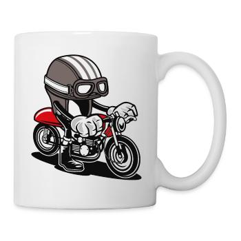 COMIC CAFERACER - Comic Cartoon Shirt Motiv - Tasse - Weiß - Rechts