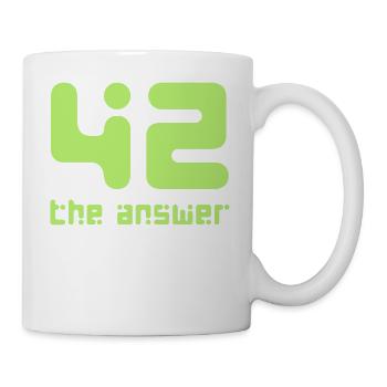 42, the Answer Answer Galaxy Science Fiction UFO - Mug - white - Right