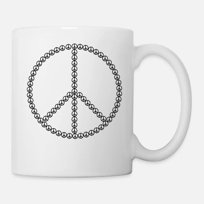 signe de la paix - Mug blanc - blanc