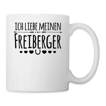Ich liebe meinen Freiberger - Reiter Geschenk - Tasse - Weiß - Rechts