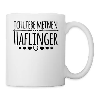 Ich liebe meinen Haflinger - Reiter Geschenk - Tasse - Weiß - Rechts