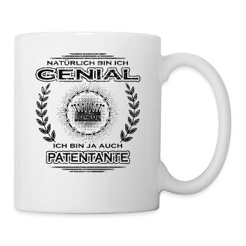 Geschenk Genial bin meisterin Patentante - Tasse - Weiß - Rechts
