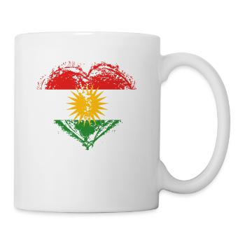 HOME ROOTS COUNTRY LOVE GIFT kurdistan kurde - Tasse - Weiß - Rechts