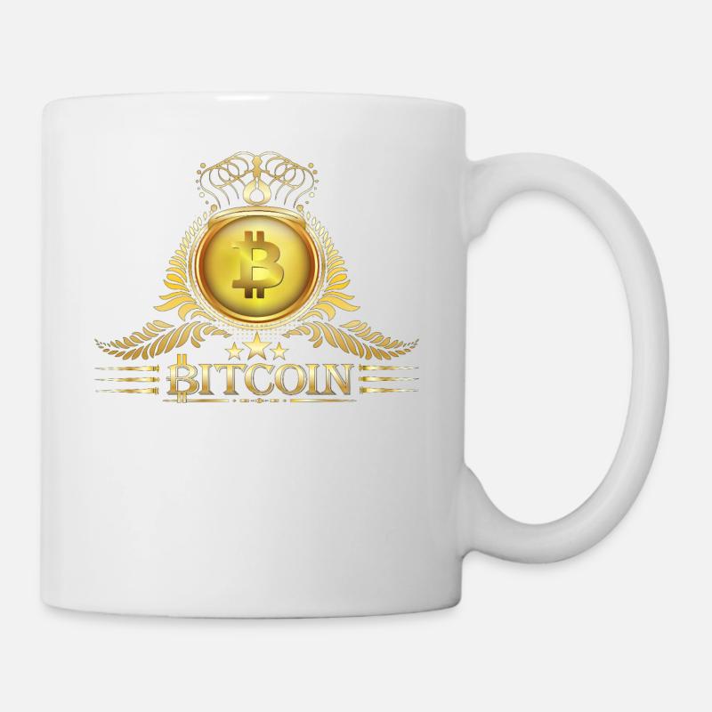 couronne Bitcoin - Mug blanc - blanc