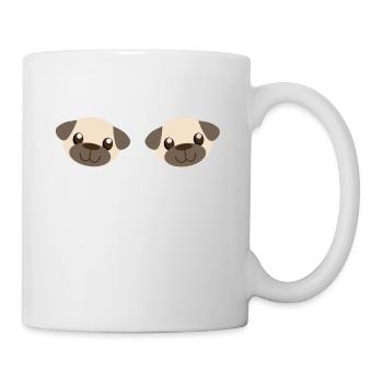 Lustiger Spruch Mops Hund - Tasse - Weiß - Rechts