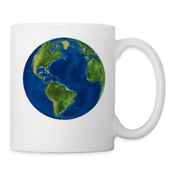 Weltkugel - Tasse - Weiß - Rechts