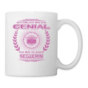 Geschenk Genial ich bin meisterin Seglerin - Tasse - Weiß - Rechts