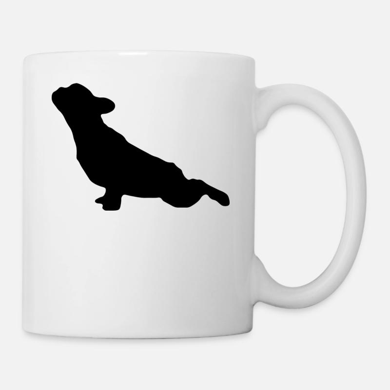 Yoga bouledogue français - Mug blanc - blanc