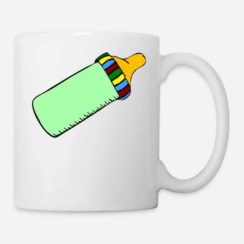 Flasche - Tasse - Weiß