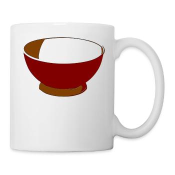 plat - Mug blanc - blanc - Droite
