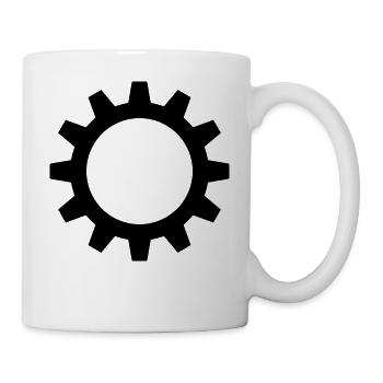 Zahnrad - Tasse - Weiß - Rechts