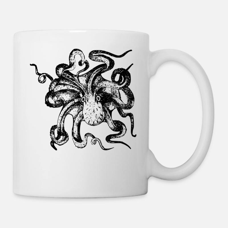 Krake - Tasse - Weiß