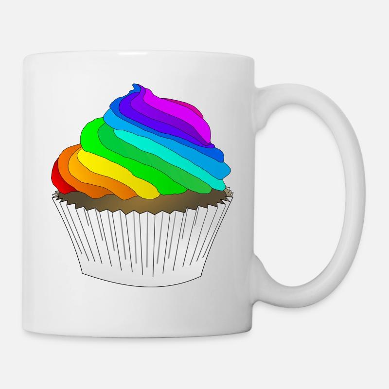regenbogen sonne wolken wetter rainbow sun cloud76 - Tasse - Weiß