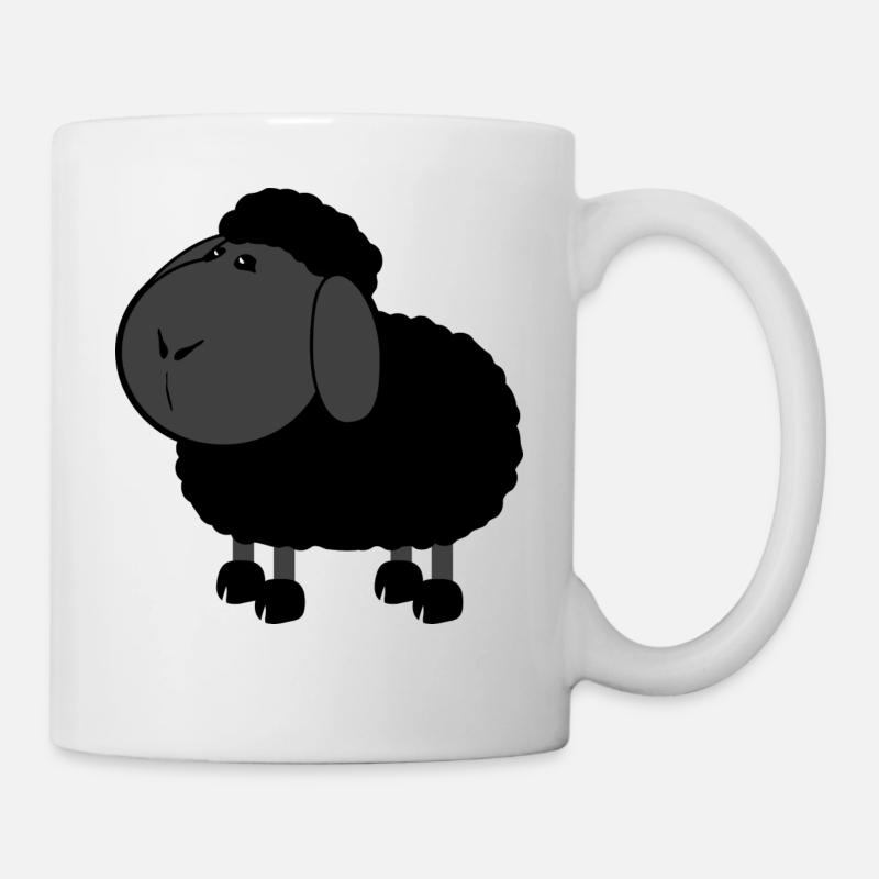 schwarzes Schaf - Tasse - Weiß