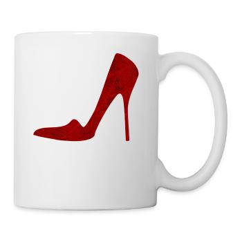 talons hauts rouges / chaussures / Parti / Date / cadeau - Mug blanc - blanc - Droite