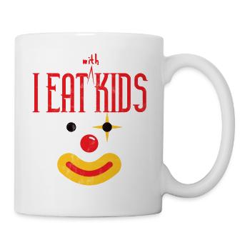 Clown: I Eat (With) Kids - Gift - Mug - white - Right