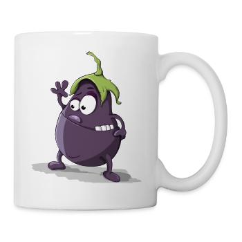 L'Aubergine violette - Mug blanc - blanc - Droite