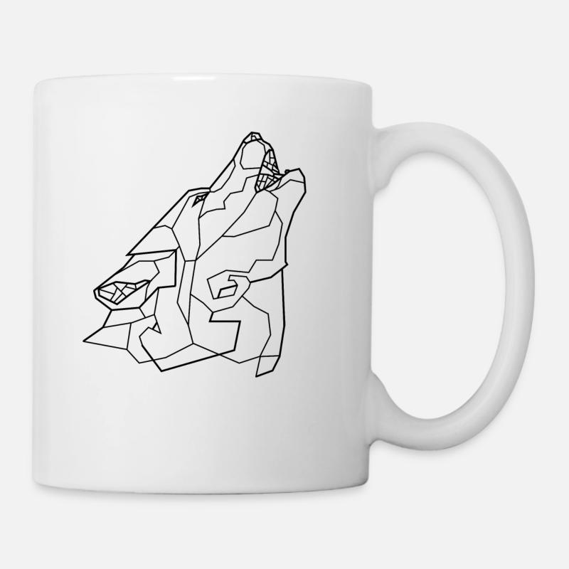Heulender Wolf - Tasse - Weiß