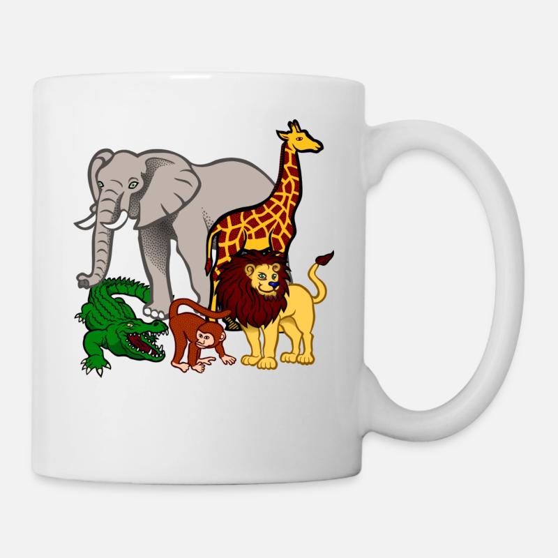 Afrika Tiere - Tasse - Weiß