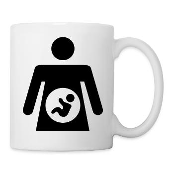 Schwanger - Tasse - Weiß - Rechts