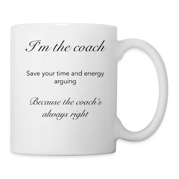 Ik ben de coach / Ik ben de coach - Mok - wit - Rechts