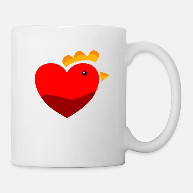 Poulet Poulet amour - Mug blanc - blanc