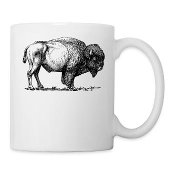 bison - Mug blanc - blanc - Droite