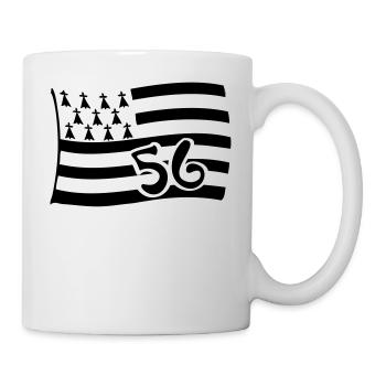 breton flag brittany 56 morbihan departement - Mug - white - Right