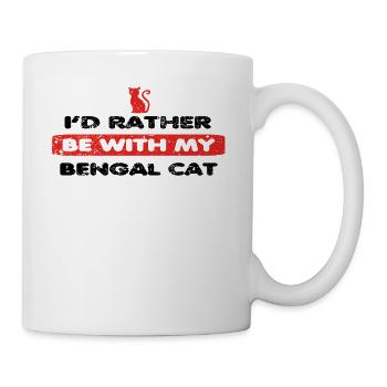 Katze Cat rather love bei my BENGAL CAT - Tasse - Weiß - Rechts