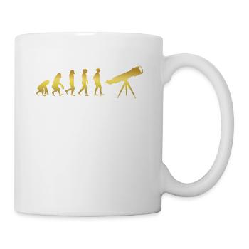 evolution human ekg heartbeat astronomy astronomie - Tasse - Weiß - Rechts