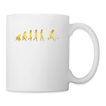evolution human ekg heartbeat Federball - Tasse - Weiß - Rechts