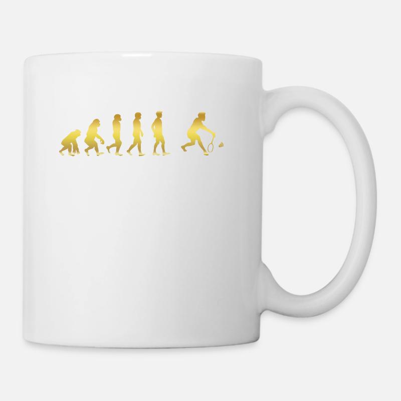 évolution du rythme cardiaque EKG humain badminton - Mug blanc - blanc